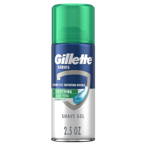 Gillette Soothing Shaving Gel for Men - Protects Against Irritation with Aloe Vera | 2.5 oz