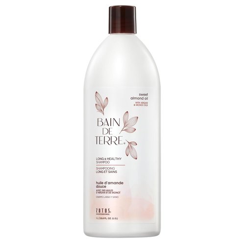 Bain de Terre Sweet Almond Oil Shampoo - Strengthens & Protects Weak Hair | Paraben-Free, Vegan
