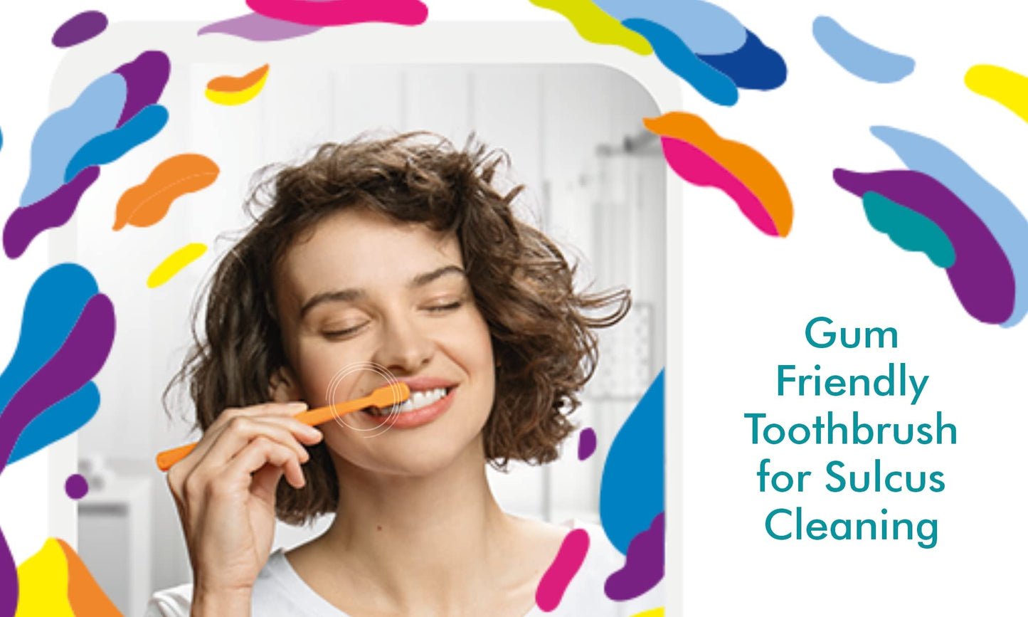 Curaprox CS 5460 Ultra-Soft Toothbrush for Adults with Ultra-Fine Filaments and Compact, Slightly Angled Toothbrush Head for Improved Tooth and Gum Health