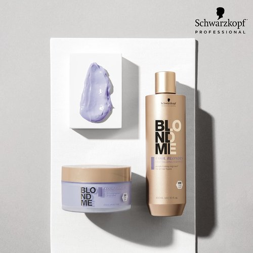 BlondMe Cool Blondes Neutralizing Mask - Deep Conditioning Treatment with Purple Toning | Eliminates Brassiness in All Blonde Hair Types