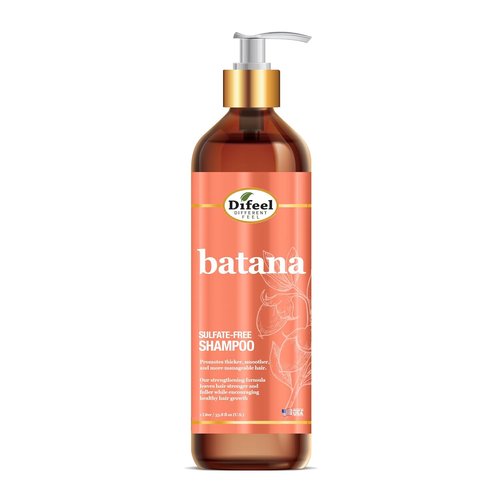 Difeel Batana Shampoo - Strengthening Sulfate-Free Formula for Thicker, Smoother Hair | 33.8 Ounces