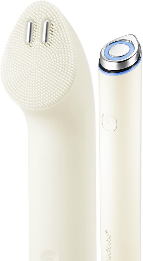 Medicube Mini Booster Pro Plus Cleansing Device Set - 2-in-1 Facial Cleansing & Skincare | Portable Pore Care Device in Beige