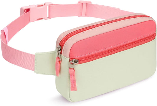 Skiennix Fanny Pack - Trendy Colorblock Crossbody Bag for Girls | Adjustable Belt for Travel Essentials