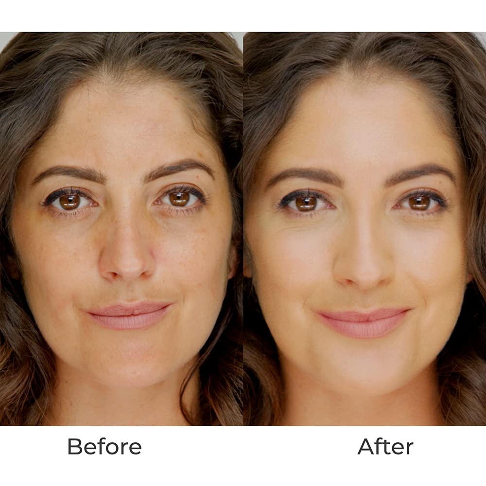 LUMINESS Legend Makeup Airbrush System & 4-Piece Foundation Starter Kit, Shade Deep - Quick, Easy & Long Lasting Application - Includes (2) Silk 4-In-1 Foundation, Highlighter & Blush