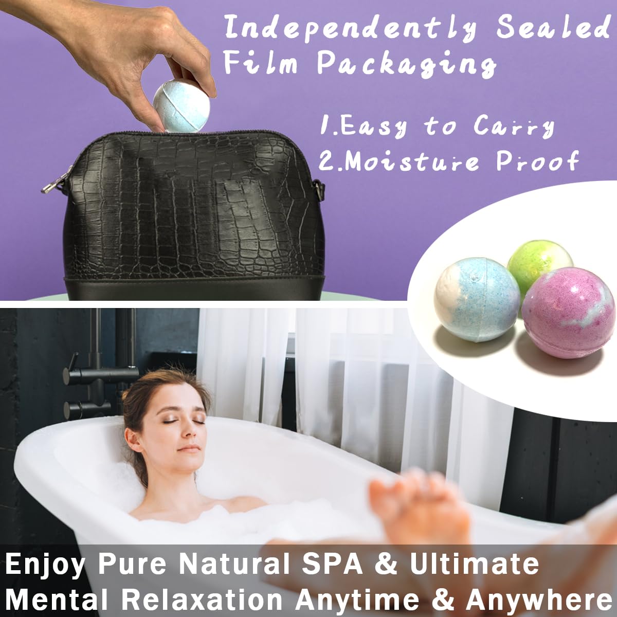 Kanehosi Bath Bombs for Kids & Woman, 12Pcs Organic Bubble Bath Bombs Beautiful Gift Set for Birthday Thanksgiving Christmas Valentine's Day