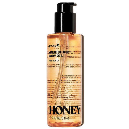 Victoria's Secret Pink Honey Body Oil - Soothing Moisturizer, 8 oz | Nourishing Honey Infusion