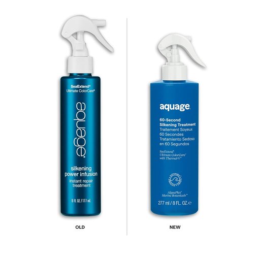 AQUAGE SeaExtend 60 Second Silkening Treatment - Restore Silky Hair with Moisture, 8 oz