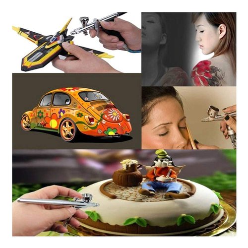 Airbrush Makeup Machine Kit with Spray Gun Air Compressor 0.4mm Needles for Beauty Cosmetic Skin Care Tattoos Manicure Body Painting