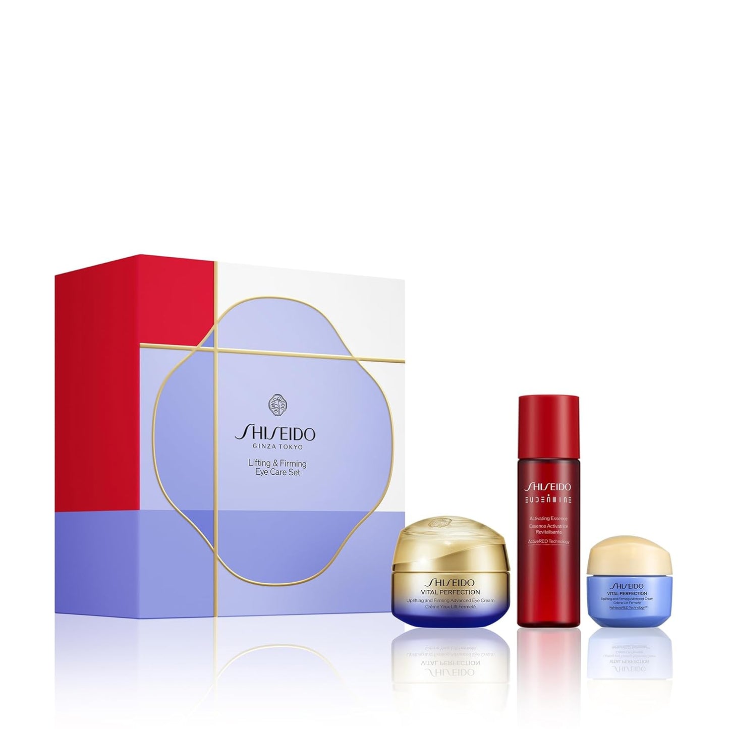 Shiseido Lifting & Firming Eye Care Set | Eudermine Essence, Vital Perfection Cream & Eye Cream - $159 Value