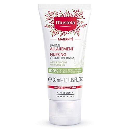 Mustela Maternity Nursing Comfort Balm - Fragrance-Free Nipple Cream for Breastfeeding - 1.01 fl. oz.