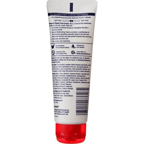 Eucerin Intensive Repair Foot Cream - Deep Moisturizing Formula | 3 Oz (Pack of 2)