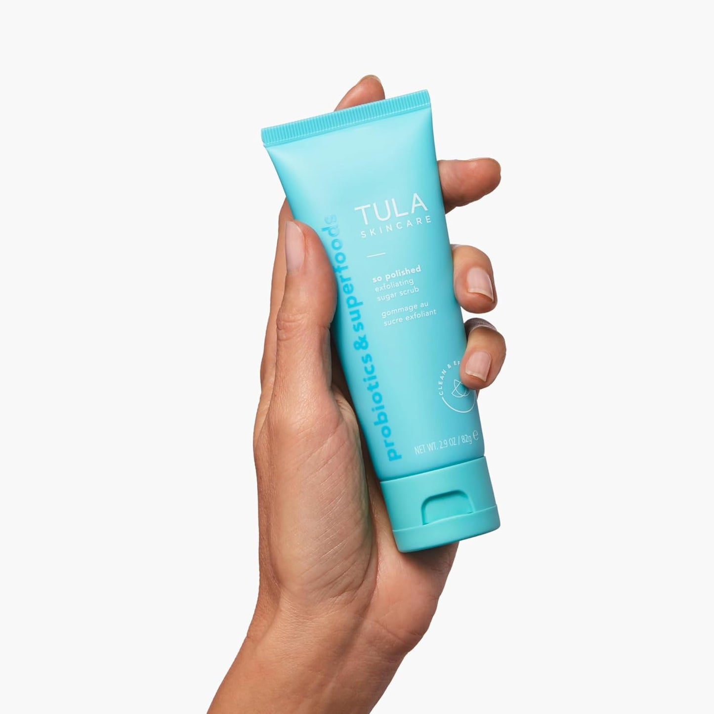 TULA Skin Care So Polished Exfoliating Sugar Scrub - Face Scrub, Gently Exfoliates with Sugar, Papaya, and Prebiotics Extracts for a Softer and Radiant-Looking Complexion, 2.9 oz.