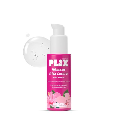 PLIX - Hibiscus Frizz Control Hair Serum | Smooths & Protects Dry, Frizzy Hair with 13 Nourishing Oils | 50ml