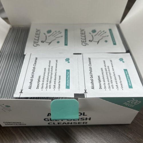 Gellen Nail Cleanser Pads - 400 Pack Acetone Remover with Glycerin Moisturizing | Professional Quality