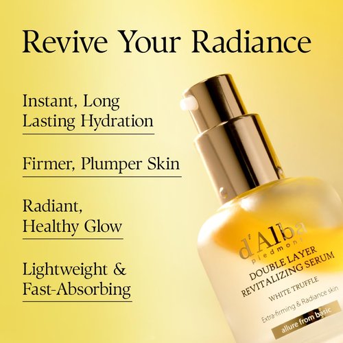 d'alba Piedmont White Truffle Revitalizing Serum - 100hr Hydration & Skin Firming (1.01 fl. oz)