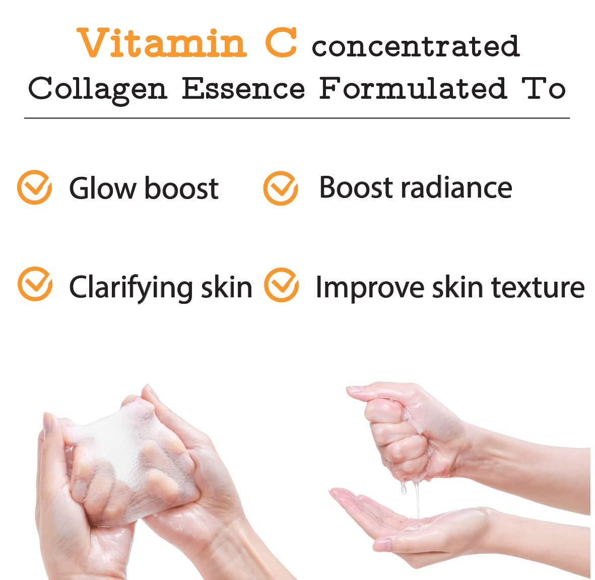 Skiennix Vitamin C Collagen Firming Face Mask - Premium Quality Sheet Mask for Radiant Skin | 8 Pack