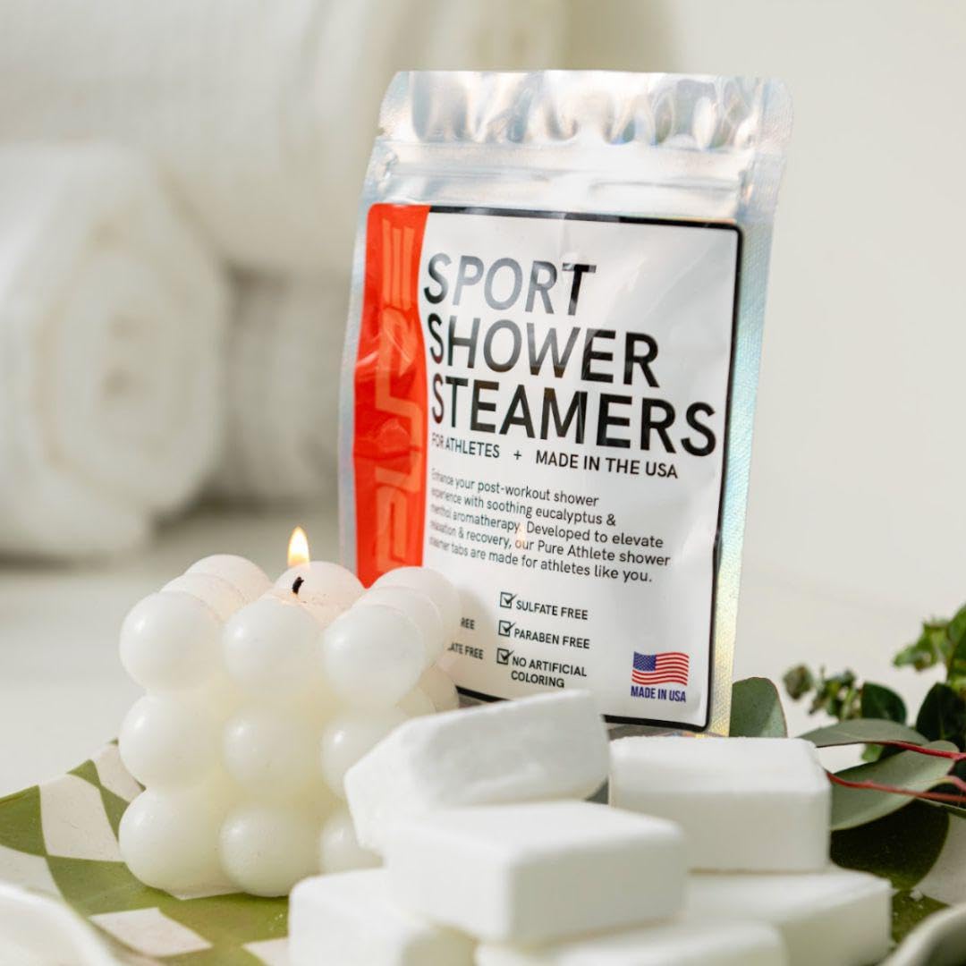 Sport Shower Steamers - Made in USA with Natural Lavender Essential Oil, Easter Basket Stuffers, Stress and Sinus Relief, Muscle Recovery for Athletes, Best Birthday Gifts for Self Care Relaxation