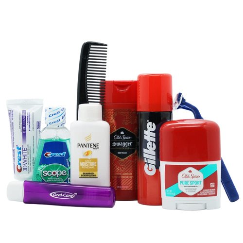 Handy Solutions Men's Travel Kit - 10 Piece Resealable Set for Easy Organization