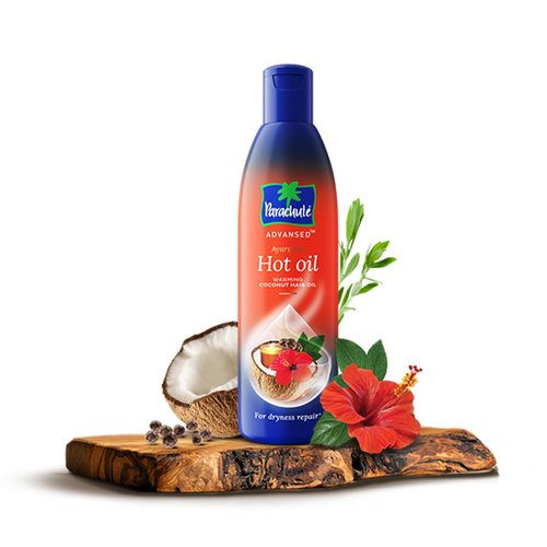 Parachute Advansed Ayurvedic Hot Oil - Nourishing Coconut Hair Oil with 5 Ayurvedic Ingredients | 10.1 fl. oz.