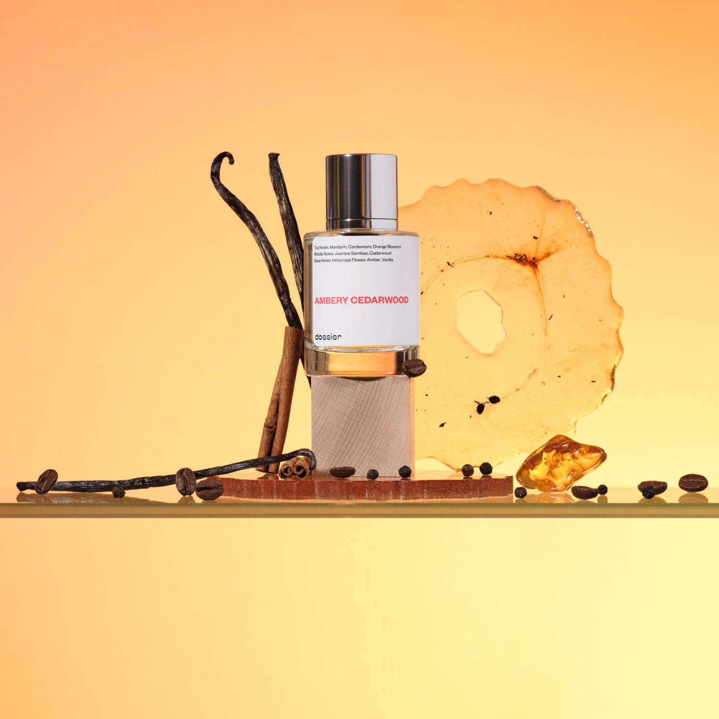 Dossier Ambery Cedarwood Eau de Parfum - Luxury Vegan Fragrance for Women - 1.7 oz (50ml) Spray