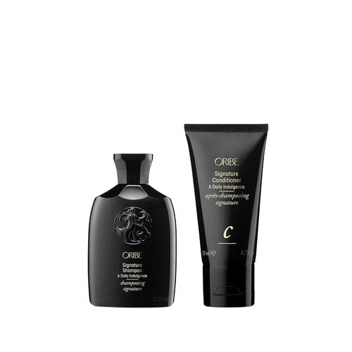 Oribe Signature Shampoo & Conditioner Travel Bundle - Luxurious Hair Care Set for On-the-Go