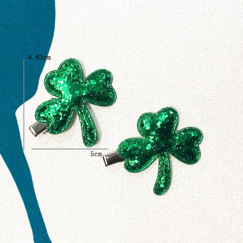 St. Patrick Bow Hair Clips Hairpin Grosgrain Ribbon Bows Holiday Barrettes JHSP07 (D4)