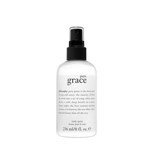 Philosophy Pure Grace Body Spray - Crisp & Clean Women's Fragrance - Water Lily & Musk Notes - 8 Fl Oz