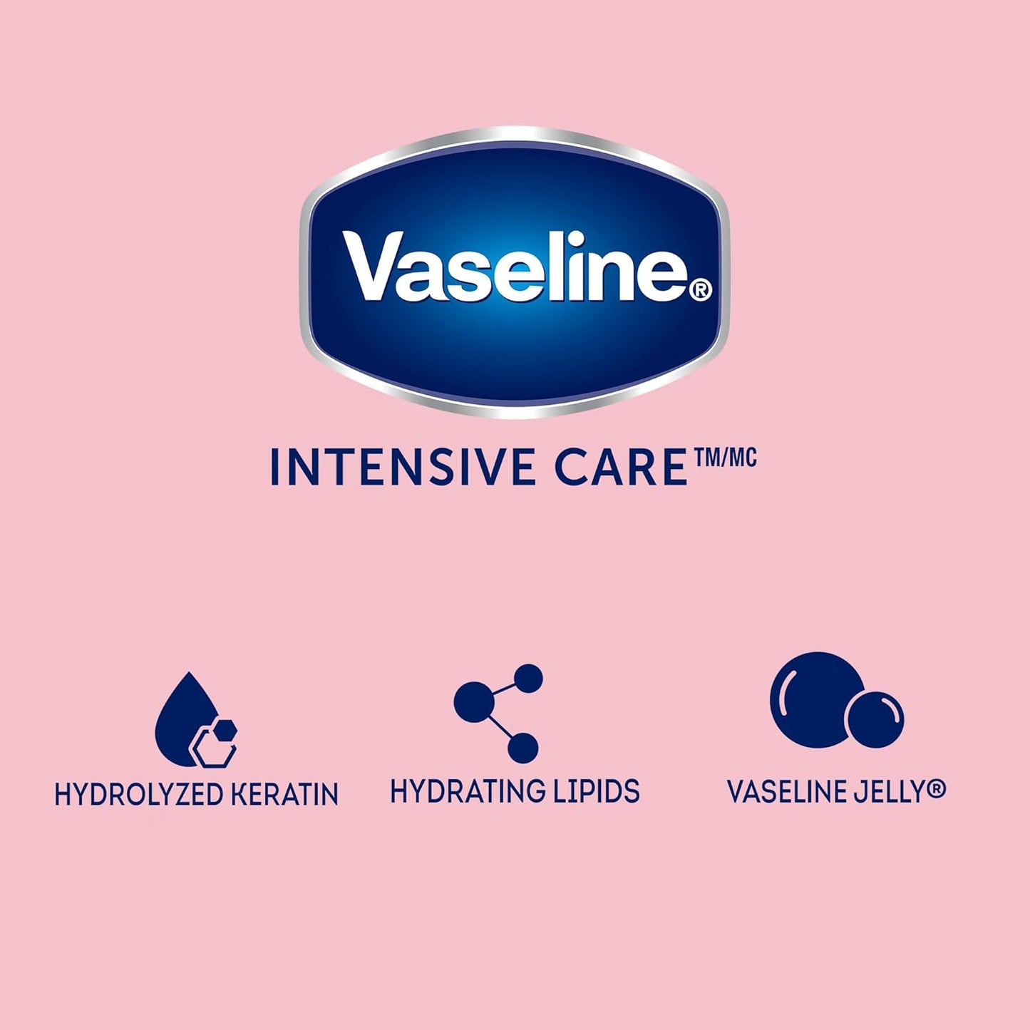 Vaseline Hand Cream 2-Pack | Strengthen Nails & Moisturize Hands with Keratin - 3.4 Oz Each