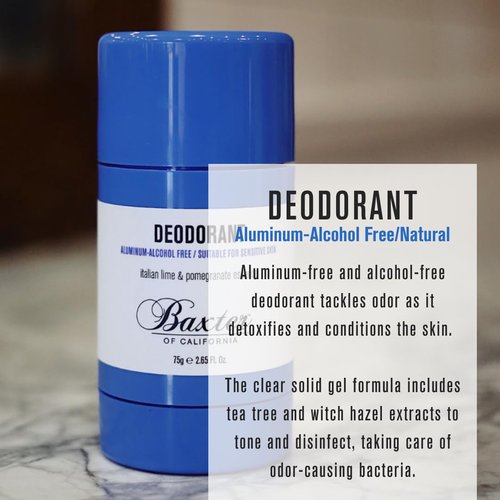 Baxter of California Deodorant - Aluminum & Alcohol-Free Clear Stick with Italian Lime & Pomegranate Essence | 2.65 Ounce