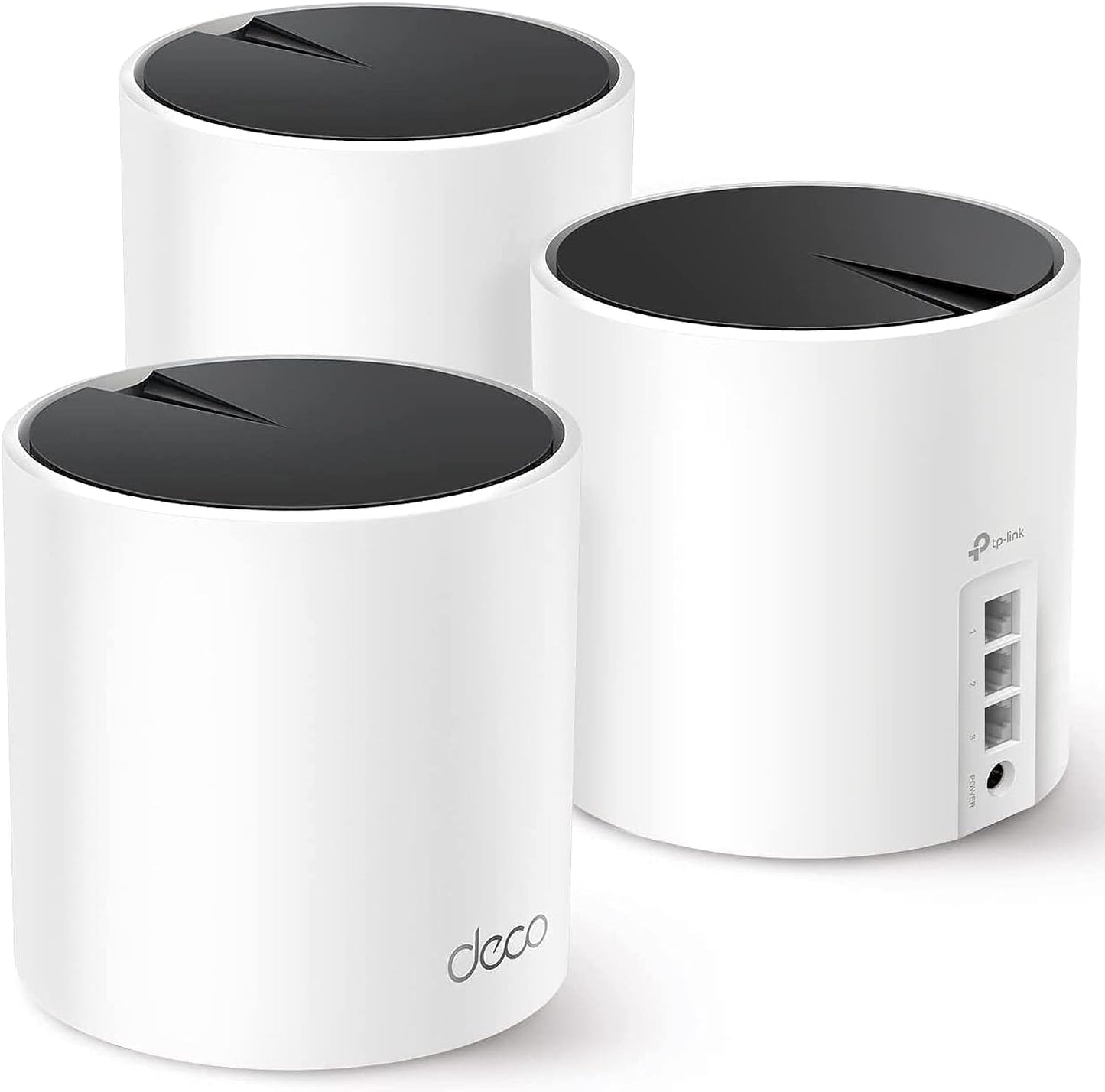 TP-Link Deco X55 WiFi 6 Mesh System - Covers 6,500 Sq.Ft | 3-Pack with Gigabit Ports & Ethernet Backhaul