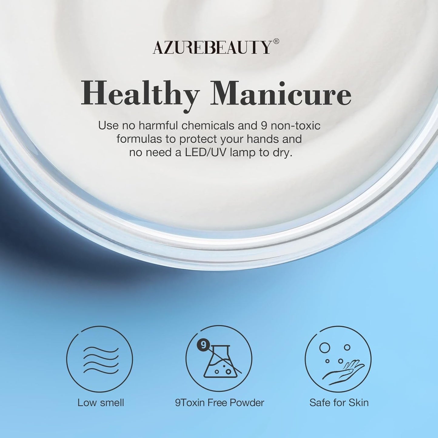 AZUREBEAUTY Clear Dip Powder - Long-Lasting Nail Art Manicure for DIY at Home | 28g/1Oz