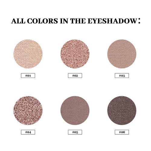 MYSTER ROSEY Nudes Series Mini Eyeshadow Palette, Velvety Matte Finish, 6 Nude Taupe & Brown Neutral Eye Shadows, Travel Friendly Size, Vegan, Cruelty-free,Long-lasting
