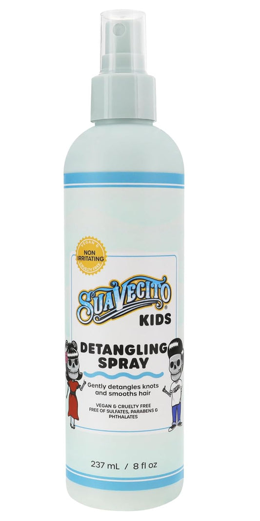 Suavecito Kid's Detangling Spray - Gentle Plant-Based Formula with Calming Chamomile - Sulfate & Paraben Free