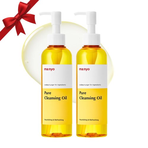 MANYO Pure Cleansing Oil - Korean Facial Cleanser for Blackhead Removal | Daily Makeup Removal, 6.7 fl oz (2 Pack)