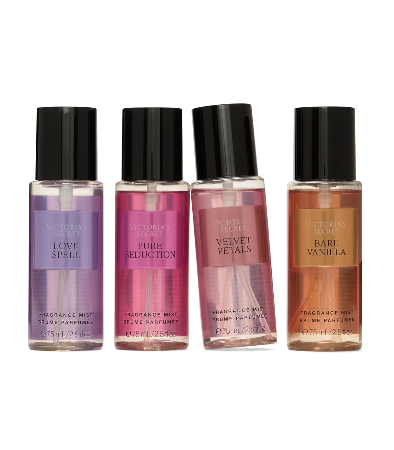 Victoria's Secret Fragrance Mist Collection - 4 Piece Mini Gift Set with Assorted Scents for Women