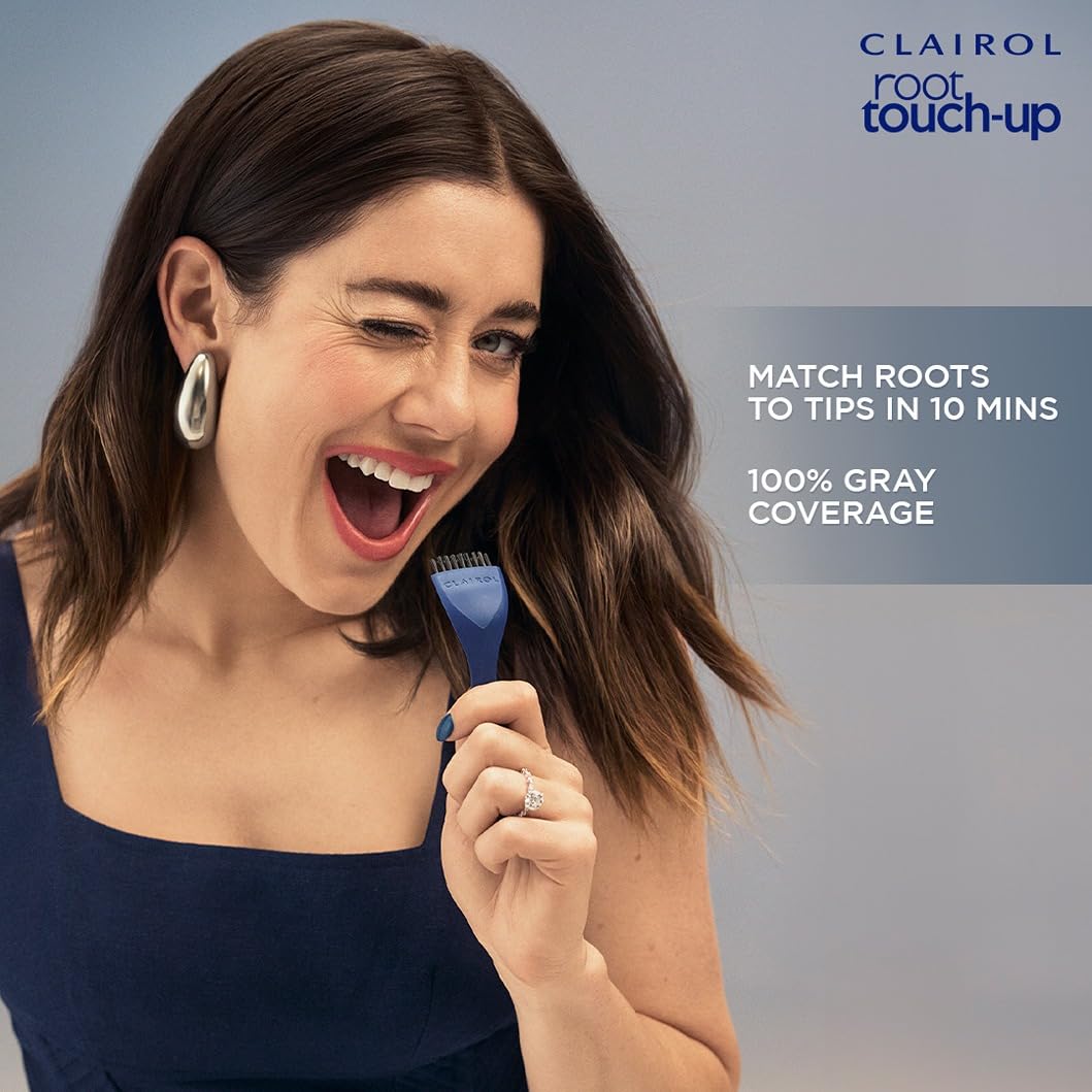 Clairol Root Touch-Up Permanent Hair Dye - 6 Light Brown Color | Pack of 2 for Effortless Coverage