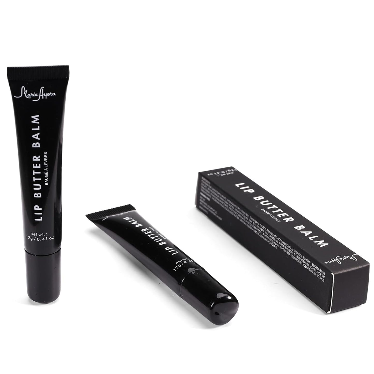 Skiennix Deep Hydrating Lip Butter Balm - Glossy Vegan Treatment with Shea Butter & Vitamin E | 2-Pack (Clear-Unscented)