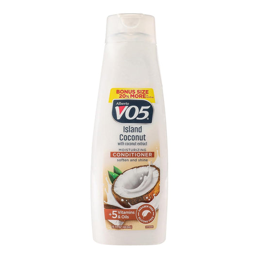 VO5 Conditioner - Silky Experience With Island Coconut - 12.5 Oz for Smooth, Shiny Hair
