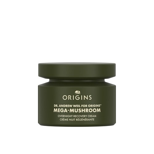 Origins Mega-Mushroom Overnight Recovery Cream - Deep Hydration & Redness Reduction | 1.7 Fl Oz
