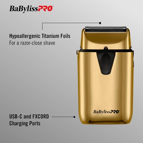 BaBylissPRO UVFoil Shaver - UV-Disinfecting Metal Design for Precise Grooming