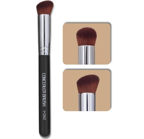 Keshima Angled Concealer Brush - Seamless Under-Eye Concealing & Contouring - Soft Synthetic Bristles