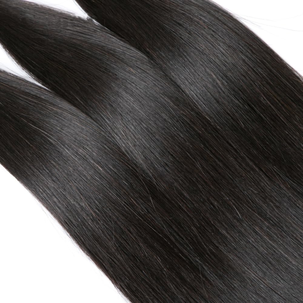 Straight Human Hair Bundles 3 Bundles 24 26 28 Inch 100% Unprocessed Brazilian Virgin Straight Weave Bundles Extensions For Women Natural Color