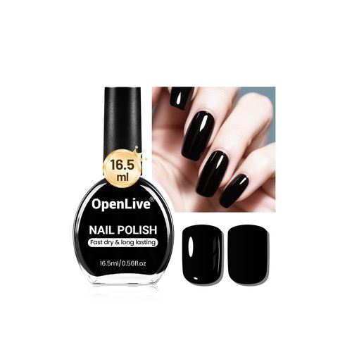 OpenLive 16.5ml Nail Polish Quick Drying Black White Red Pink Bule Collection Gifts for Women