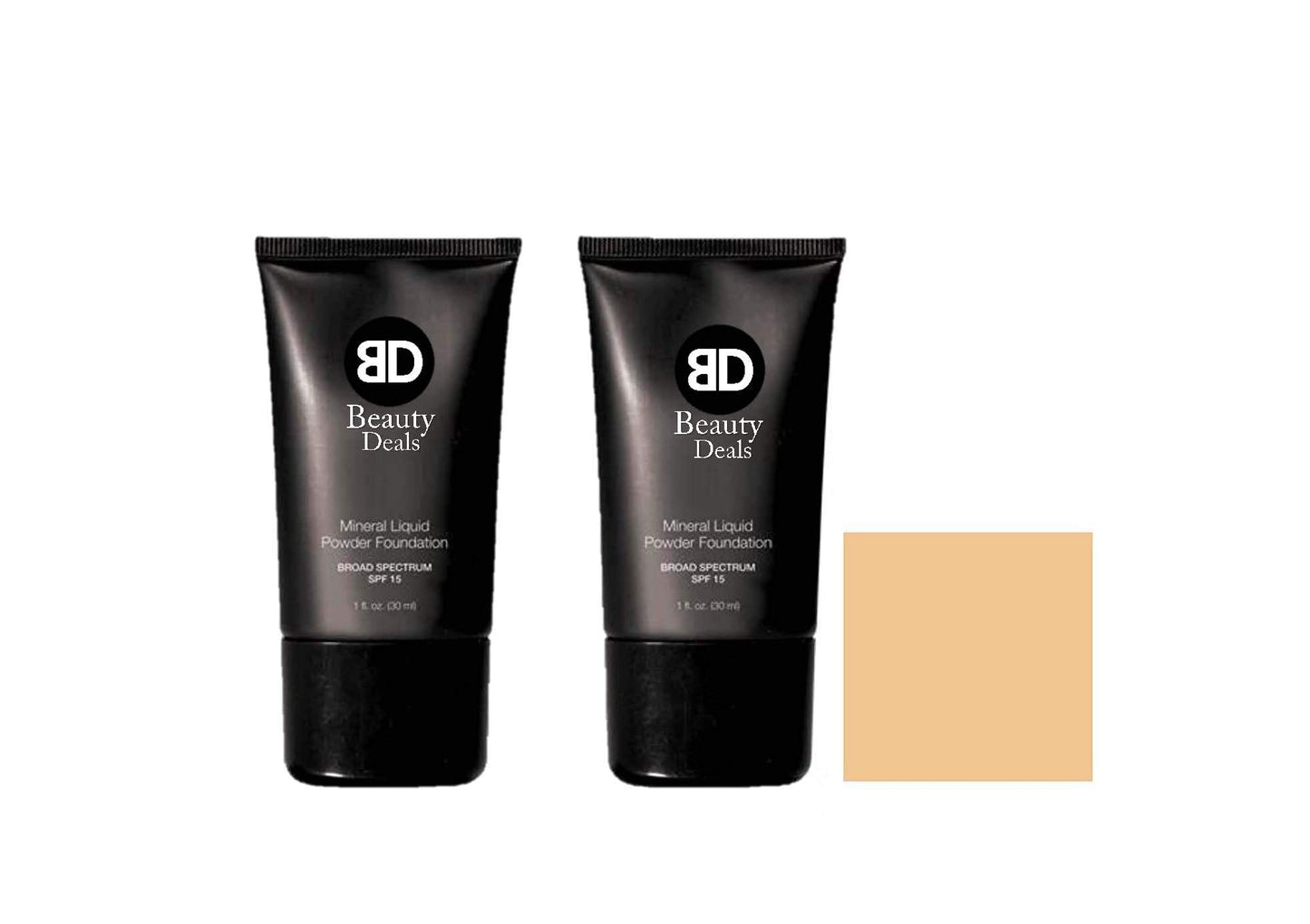 Beauty Deals Mineral Liquid Powder Foundation Broad Spectrum SPF 15 Pack of 2 (Fair)