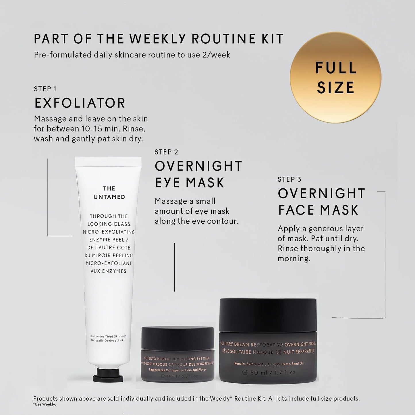 Untamed Micro-Exfoliating Enzyme Peel - Brighten, Smooth & Hydrate Skin - Glycolic & Lactic Acid - 2.4 fl oz