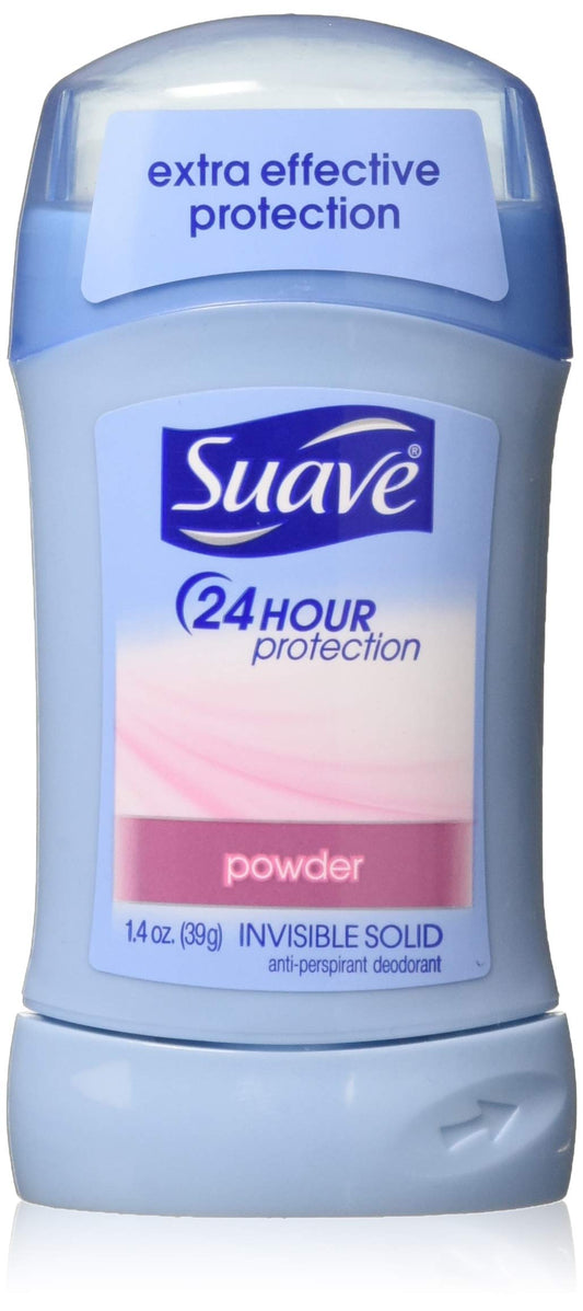 24 Hour Protection Powder Invisible Solid Anti-perspirant Deodorant Stick By Suave, 1.4 Ounce- PACK OF 5.