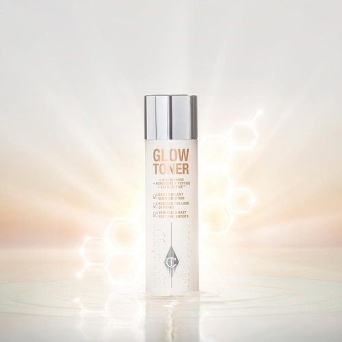 Charlotte Tilbury Glow Face Toner - Exfoliating Toner for Oily Skin - Hydrates, Reduces Pores & Plumps Skin - Rose & Lemon Scented