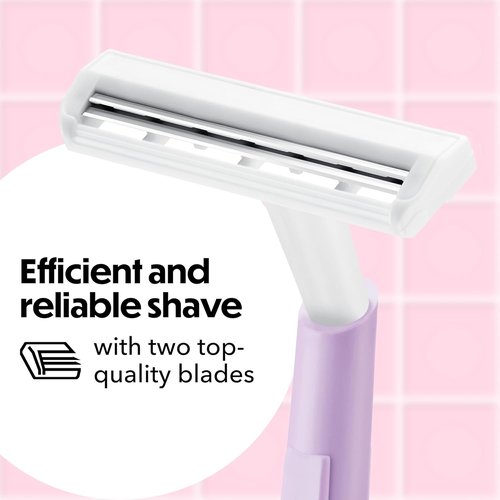 BIC Silky Touch Women's Disposable Razors - 2 Blades with Stylish Pastel Handles | 10 Count Pack