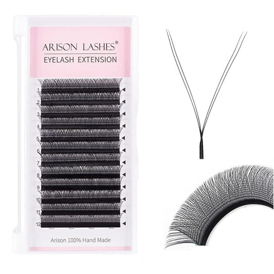 YY Eyelash Extension y Lashes 0.07mm D Curl 15mm Premade Fans Volume Y Shape Faux Mink Matte 12 rows Cluster pre Fanned Soft Eye Lashes