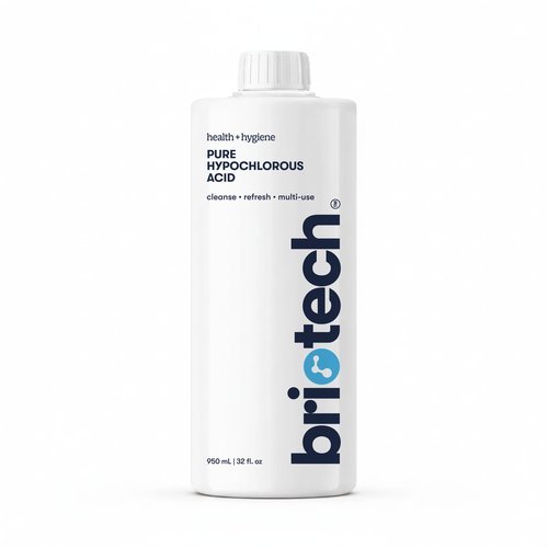 BRIOTECH Pure Hypochlorous Acid Cleanser, Original Premium HOCl Topical Solution, Multi-Purpose Cleaner, Family Approved & Pet Friendly, 32 fl oz Refill